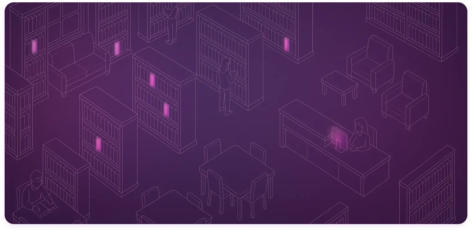 Blueprint lined with books symbolizes Maisa's research-driven architecture